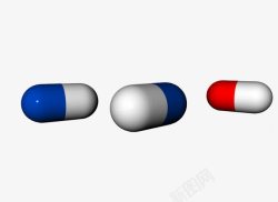 蓝红胶囊素材
