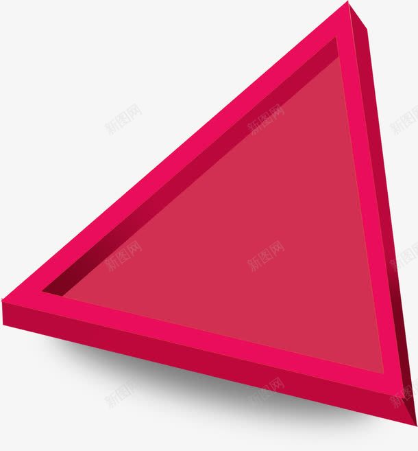 粉色卡通手绘几何三角png免抠素材_新图网 https://ixintu.com 三角 几何 卡通 粉色