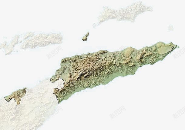 东帝汶地势图png免抠素材_新图网 https://ixintu.com 东帝汶 亚洲 亚洲地图 地势 地图