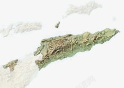 地势东帝汶地势图高清图片