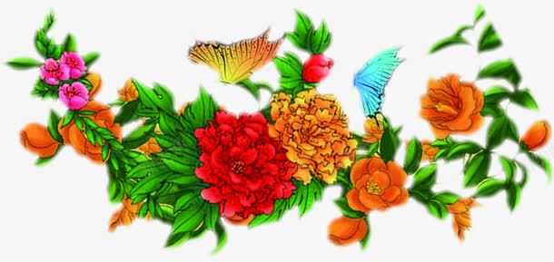手绘彩色新年花朵装饰png免抠素材_新图网 https://ixintu.com 彩色 新年 花朵 装饰