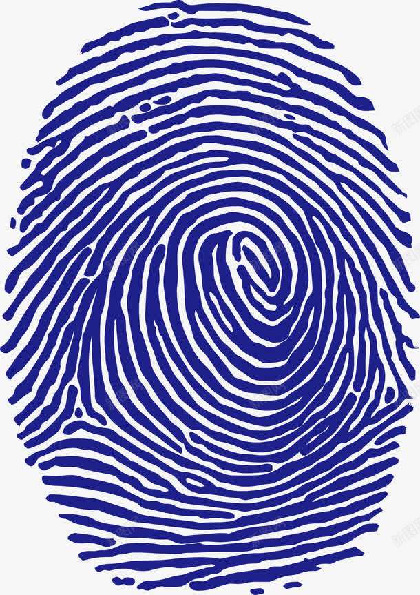 蓝色指纹png免抠素材_新图网 https://ixintu.com 创意指纹 可爱指纹 扫描元素 扫描指纹 指纹 指纹元素 指纹扫描 矢量指纹素材