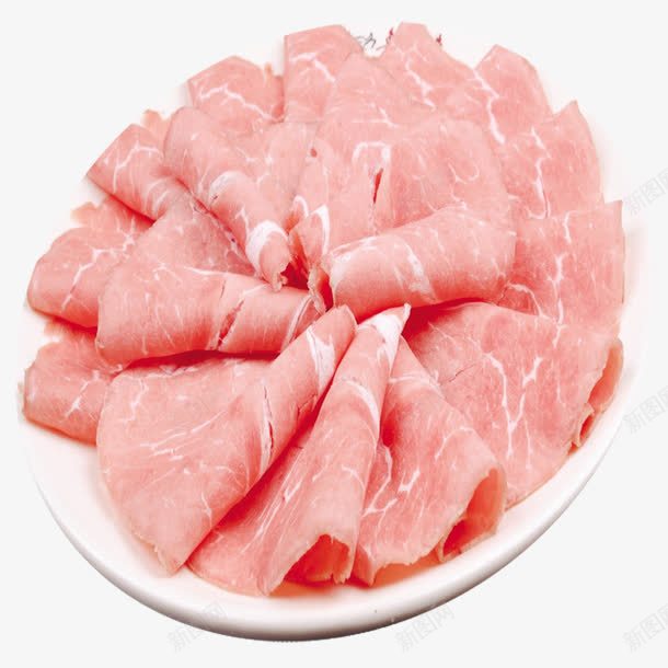 一盘羊肉png免抠素材_新图网 https://ixintu.com 羊肉 肉片 食材 食物