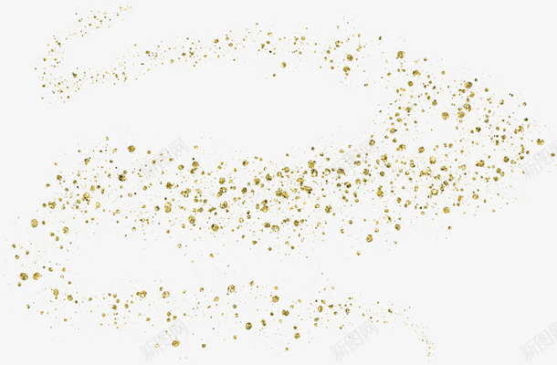 金砂分散的png免抠素材_新图网 https://ixintu.com 海报素材 红砂 聚拢的金色 金沙 金砂