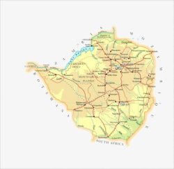津巴布韦地图素材