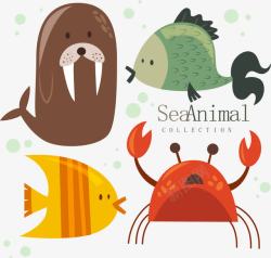 4款可爱海洋动物素材