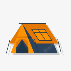 橙色帐篷野外橙色帐篷高清图片