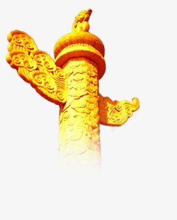金色石柱北京天安门素材
