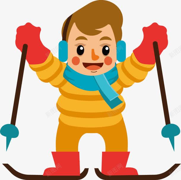 冬天开心滑雪的孩子png免抠素材_新图网 https://ixintu.com 冬天 冬天滑雪 冬天运动 小人 滑雪 滑雪的人 矢量png