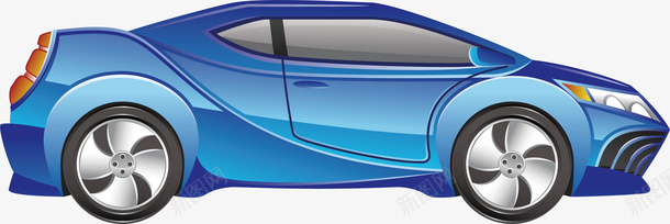 蓝色汽车矢量图ai免抠素材_新图网 https://ixintu.com 卡通 检车 汽车 蓝色 矢量图
