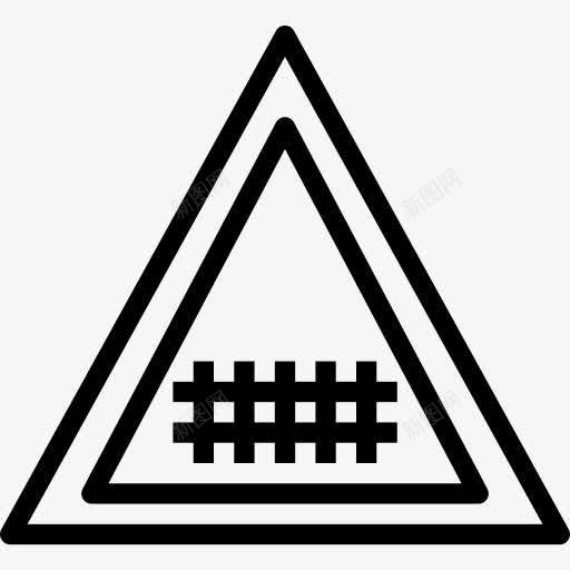 铁路图标png_新图网 https://ixintu.com 三角形 交通标志 危险标志 警报 铁路信号