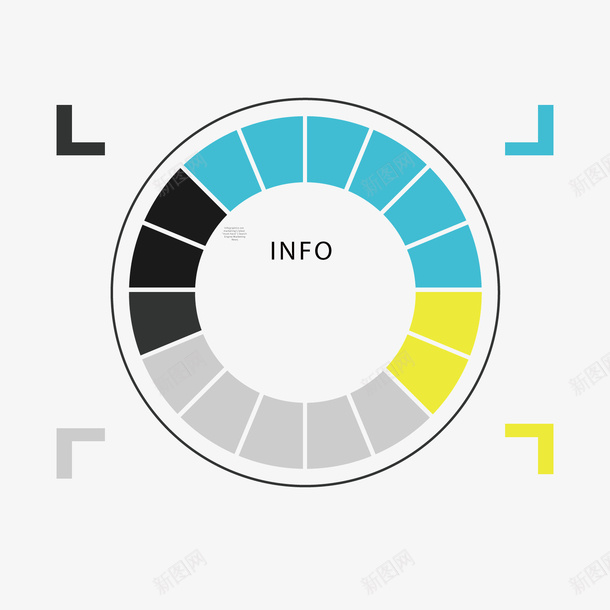 彩色圆形数据矢量图ai免抠素材_新图网 https://ixintu.com 圆形 彩色 数据 素材 矢量图