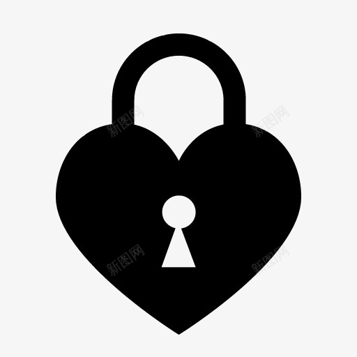 心形的锁符号图标png免抠素材_新图网 https://ixintu.com lock 心 心形 锁