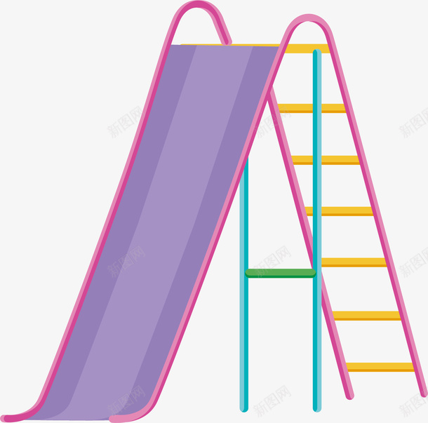紫色的长滑梯矢量图ai免抠素材_新图网 https://ixintu.com 创意 卡通 商务 彩色 手绘 滑梯 简约 紫色 矢量图