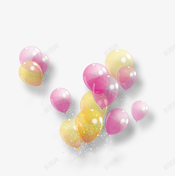 梦幻紫色黄色气球漂浮png免抠素材_新图网 https://ixintu.com 免抠PNG 梦幻 气球 漂浮素材 紫色 黄色