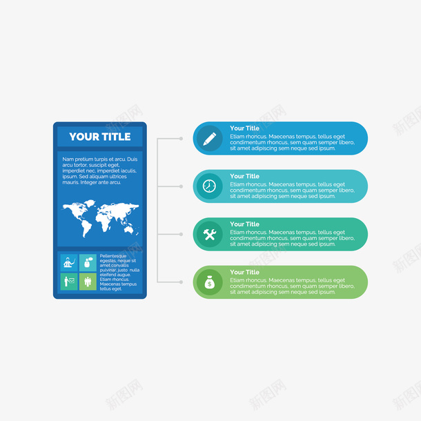 信息图矢量图ai免抠素材_新图网 https://ixintu.com ppt素材 信息图 图标 地图 矢量图