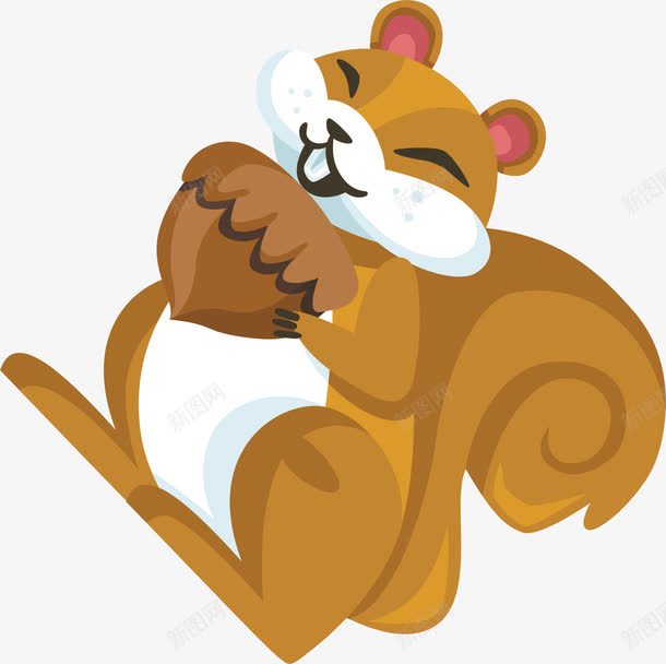水彩棕色松鼠png免抠素材_新图网 https://ixintu.com 创意 动物 卡通 可爱 松鼠 水彩 设计