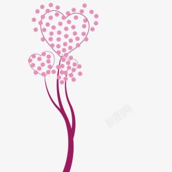 粉色甜美植物小树素材