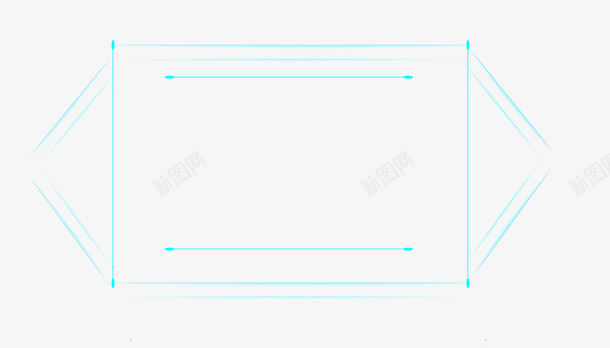 科技风线框科技感png免抠素材_新图网 https://ixintu.com 科技感 科技风 线框 蓝绿