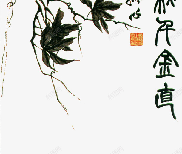 国画瓜藤上的葫芦png免抠素材_新图网 https://ixintu.com 国画瓜藤 手绘瓜藤 手绘葫芦 瓜藤 瓜藤上的葫芦 瓜藤叶子 齐白石国画