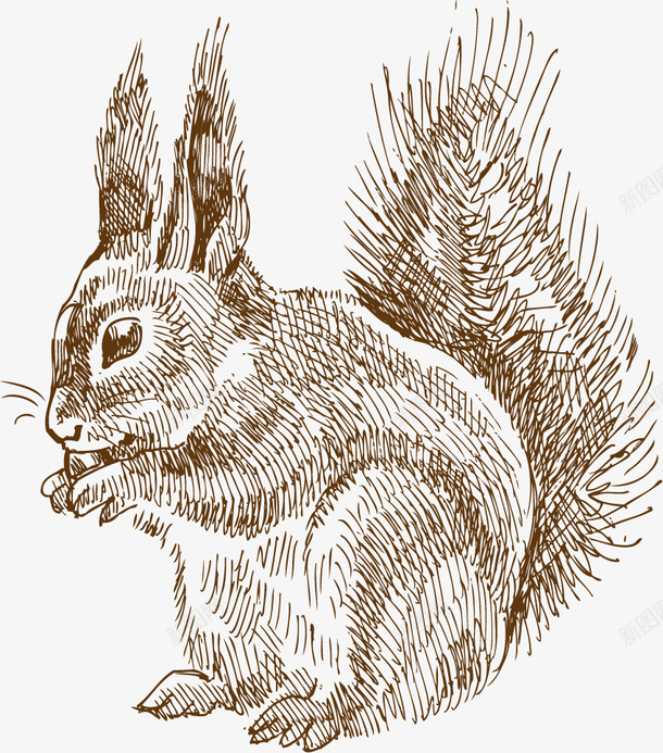 兔子手绘素描矢量图ai免抠素材_新图网 https://ixintu.com 兔子 动物 平面设计 手绘 素描 矢量图