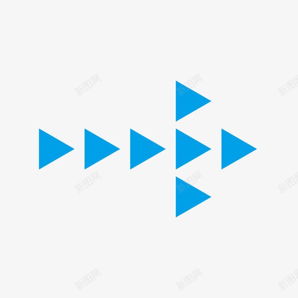 蓝色正三角箭头箭号图标png_新图网 https://ixintu.com 正三角 箭号 箭头 蓝色
