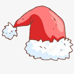 卡通手绘红色圣诞帽素材