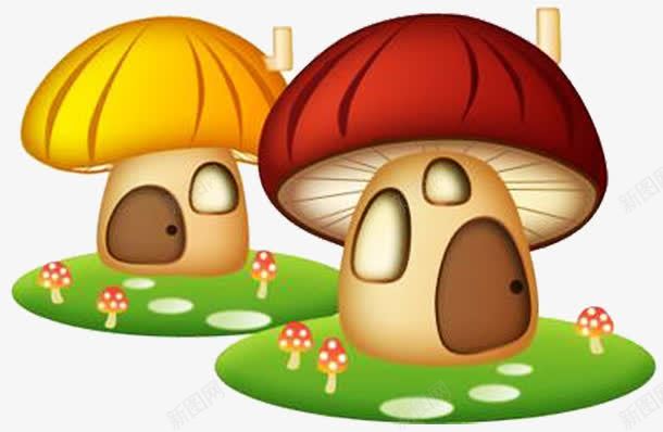 小蘑菇房子卡通png免抠素材_新图网 https://ixintu.com 卡通 小蘑菇 手绘 素材