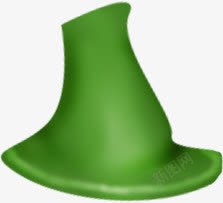 绿色立体魔法帽帽子素材