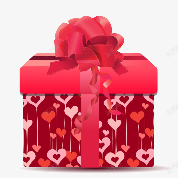礼物盒矢量图eps免抠素材_新图网 https://ixintu.com 礼物盒 红色礼物盒 矢量图
