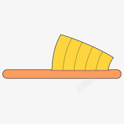 拖鞋简笔画手绘卡通拖鞋高清图片