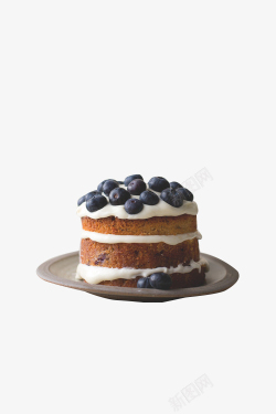 蓝莓味蛋糕蓝莓芝士小蛋糕高清图片