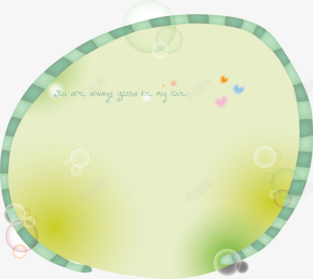 绿色背景矢量图ai免抠素材_新图网 https://ixintu.com 创意 手绘 绿色 背景 花边 设计 矢量图