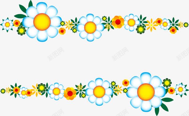 唯美花朵串边框png免抠素材_新图网 https://ixintu.com 串 唯美 花朵 边框