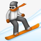 卡通人物png免抠素材_新图网 https://ixintu.com 人物 卡通 滑雪 滑雪板