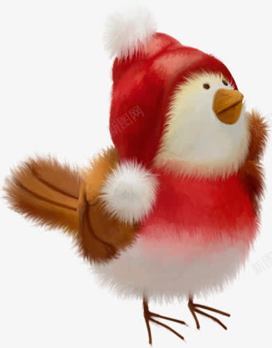 圣诞小鸟png免抠素材_新图网 https://ixintu.com merry 卡通 圣诞节 小鸟
