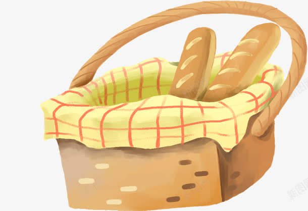 手绘野餐面包食物png免抠素材_新图网 https://ixintu.com 野餐 面包 食物