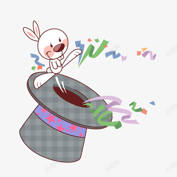兔子魔法帽png免抠素材_新图网 https://ixintu.com 兔子 兔子魔法帽 卡通 魔法