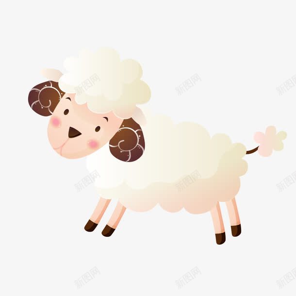 可爱小绵羊png免抠素材_新图网 https://ixintu.com 动物 可爱 可爱小绵羊 小绵羊 羊