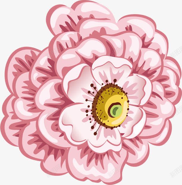 手绘粉色花朵欧式海报png免抠素材_新图网 https://ixintu.com 欧式 海报 粉色 花朵