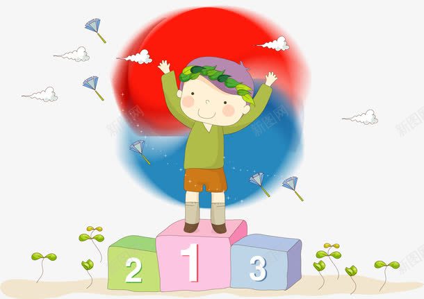 可爱儿童png免抠素材_新图网 https://ixintu.com 卡通 卡通画 可爱儿童 学生 彩铅画 水彩画