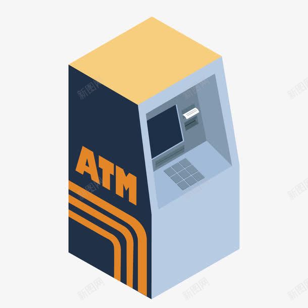 彩色ATM机png免抠素材_新图网 https://ixintu.com 彩色 科技 素材