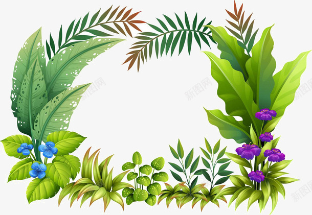 卡通树叶花朵png免抠素材_新图网 https://ixintu.com 免抠树叶 卡通 树叶 花朵