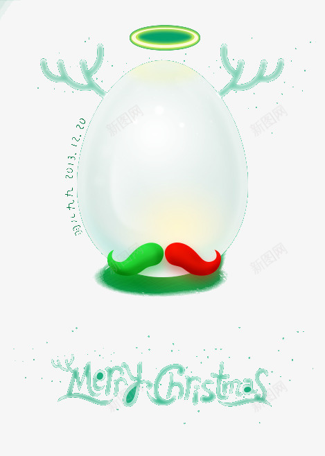 白色蛋png免抠素材_新图网 https://ixintu.com 卡通 圣诞 白色