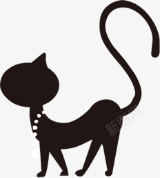 黑色的猫图标png_新图网 https://ixintu.com 猫 高傲 黑色