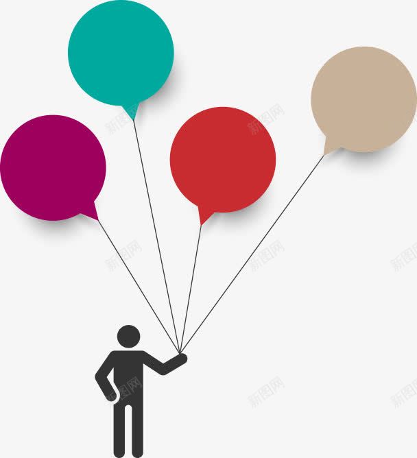 彩色气球PPT气泡标签png免抠素材_新图网 https://ixintu.com PPT元素 彩色 标签 气泡 气球