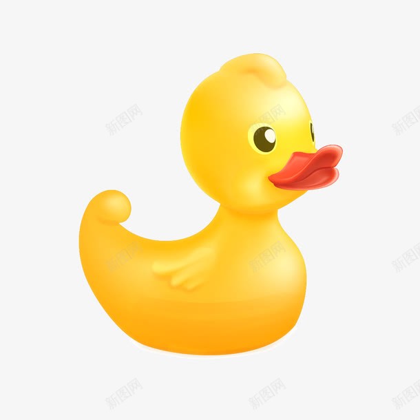 黄色的鸭子玩具png免抠素材_新图网 https://ixintu.com 卡通 玩具 鸭子 黄色
