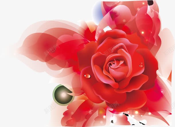 红色花朵喷画png免抠素材_新图网 https://ixintu.com 喷画 喷画素材 矢量喷画 矢量喷画素材 红色花朵 花朵 花朵素材 透明喷画