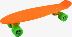 绿色滑轮橙色滑板高清图片