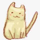 猫动物韩国手绘风格可爱图标png免抠素材_新图网 https://ixintu.com animal cat 动物 猫
